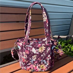 Vera Bradley Indiana Rose Mini Glenna Handbag with Crossbody Strap